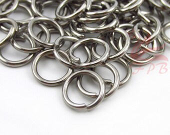 10 mm hoppringar - 20/50/100 Öppna hoppringar i rostfritt stål, 14 gauge, grossistpris F0129053