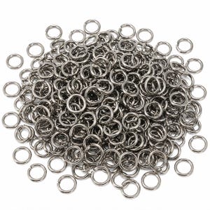 8mm Jump Rings - 100/200/500 Wholesale Stainless Steel 18 Gauge Open Jumprings F0010272 image 6