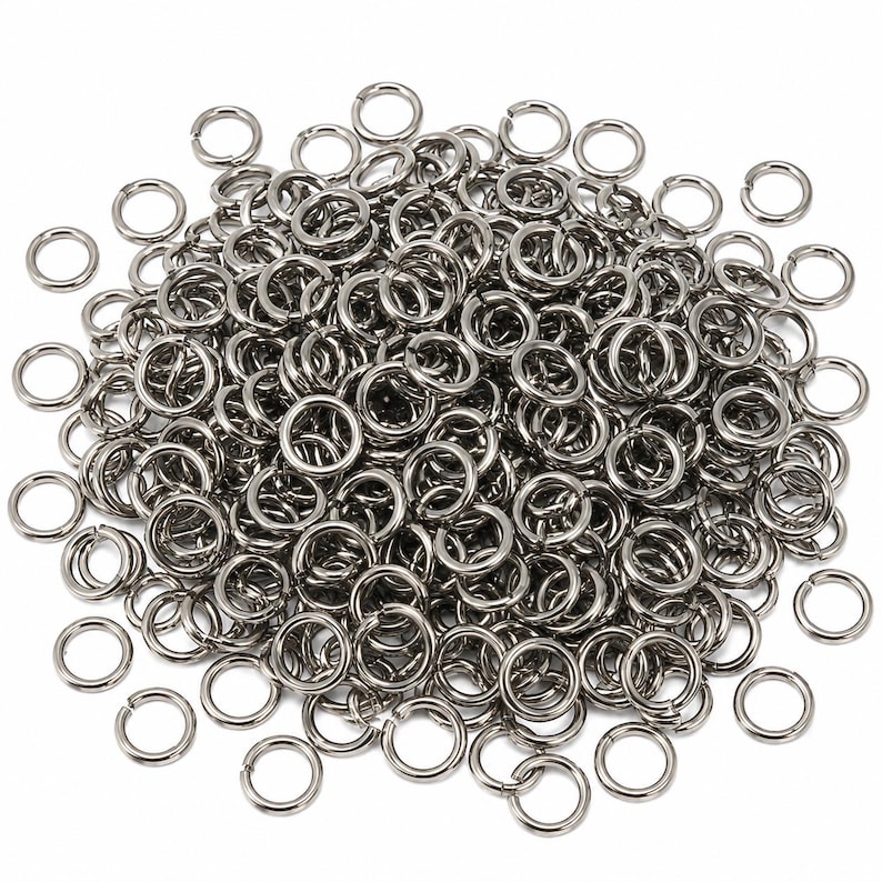 8mm Jump Rings - 100/200/500 Wholesale Stainless Steel 18 Gauge Open Jumprings F0010272 image 6