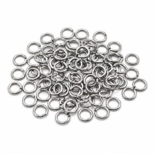7mm Jump Rings - 100/200/500 Wholesale Stainless Steel 16 Gauge Open Jumprings F0018879 image 9