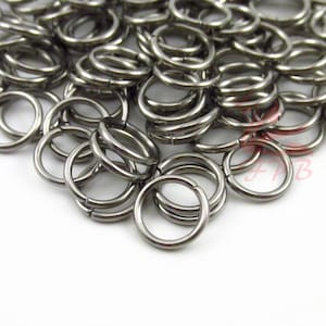8mm Jump Rings - 100/200/500 Wholesale Stainless Steel 18 Gauge Open Jumprings F0010272 image 1