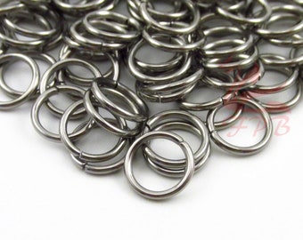 Anillos de salto de 8 mm - 100/200/500, venta al por mayor, de acero inoxidable calibre 18, anillos de salto abiertos F0010272