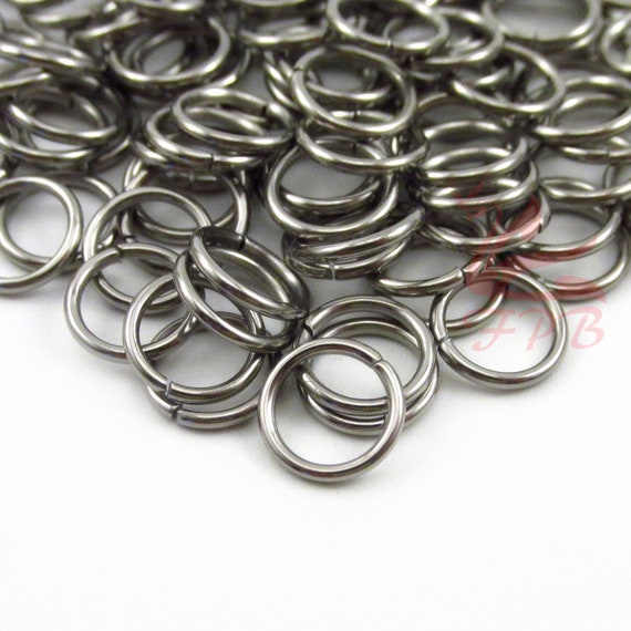 8mm Jump Rings - 100/200/500 Wholesale Stainless Steel 18 Gauge Open Jumprings F0010272