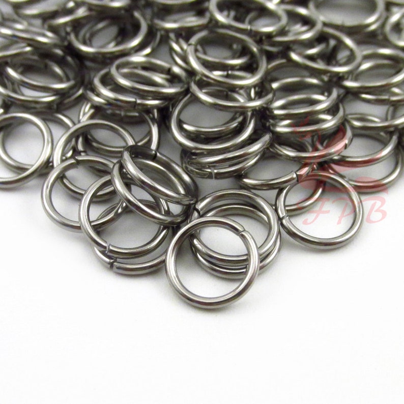 8mm Jump Rings - 100/200/500 Wholesale Stainless Steel 18 Gauge Open Jumprings F0010272 image 1