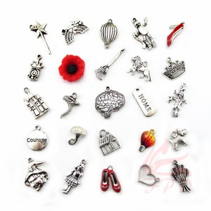 Wizard Of Oz 25 Pieces Charm Set - Wholesale Antiqued Silver Plated Charms Collection CC05202023