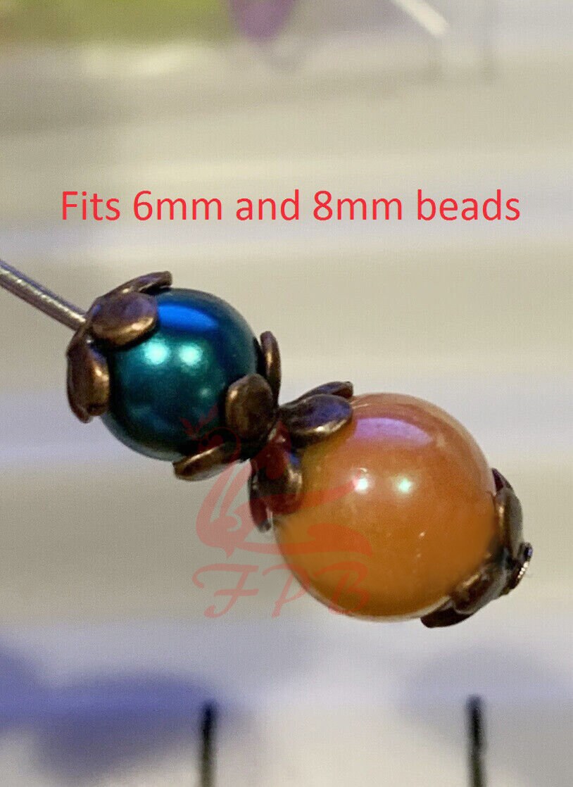 70 PCS 12MM CAPUCHON DE PERLE EN CUIVRE SOLIDE BALI PLAQUÉ OR 18K 248