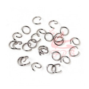7mm Split Jump Rings - 100/200/500 Wholesale Stainless Steel 18 Gauge Open Jump Rings F0096166