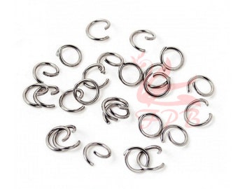 Anillos de salto divididos de 7 mm - 100/200/500 al por mayor de acero inoxidable 18 anillos de salto abiertos calibre F0096166
