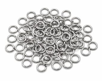 7 mm hoppringar - 100/200/500 Öppna hoppringar i rostfritt stål, 18 gauge, grossistpris F0010271