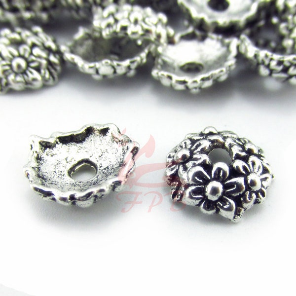 10 Flower Bead Caps 10mm For 10-12mm Beads SB0002014