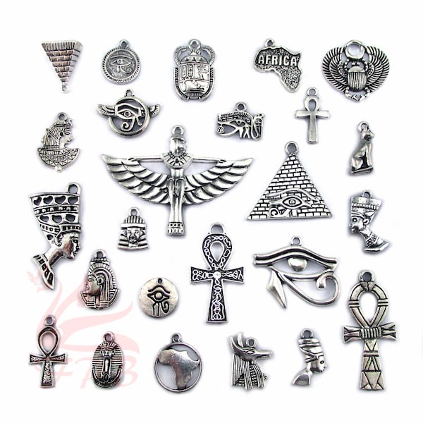 Sterling Silver Unisex Pyramid Egyptian Charm Pendant