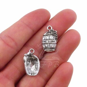 1 Wine Barrel Silver Tone Charm SC1926