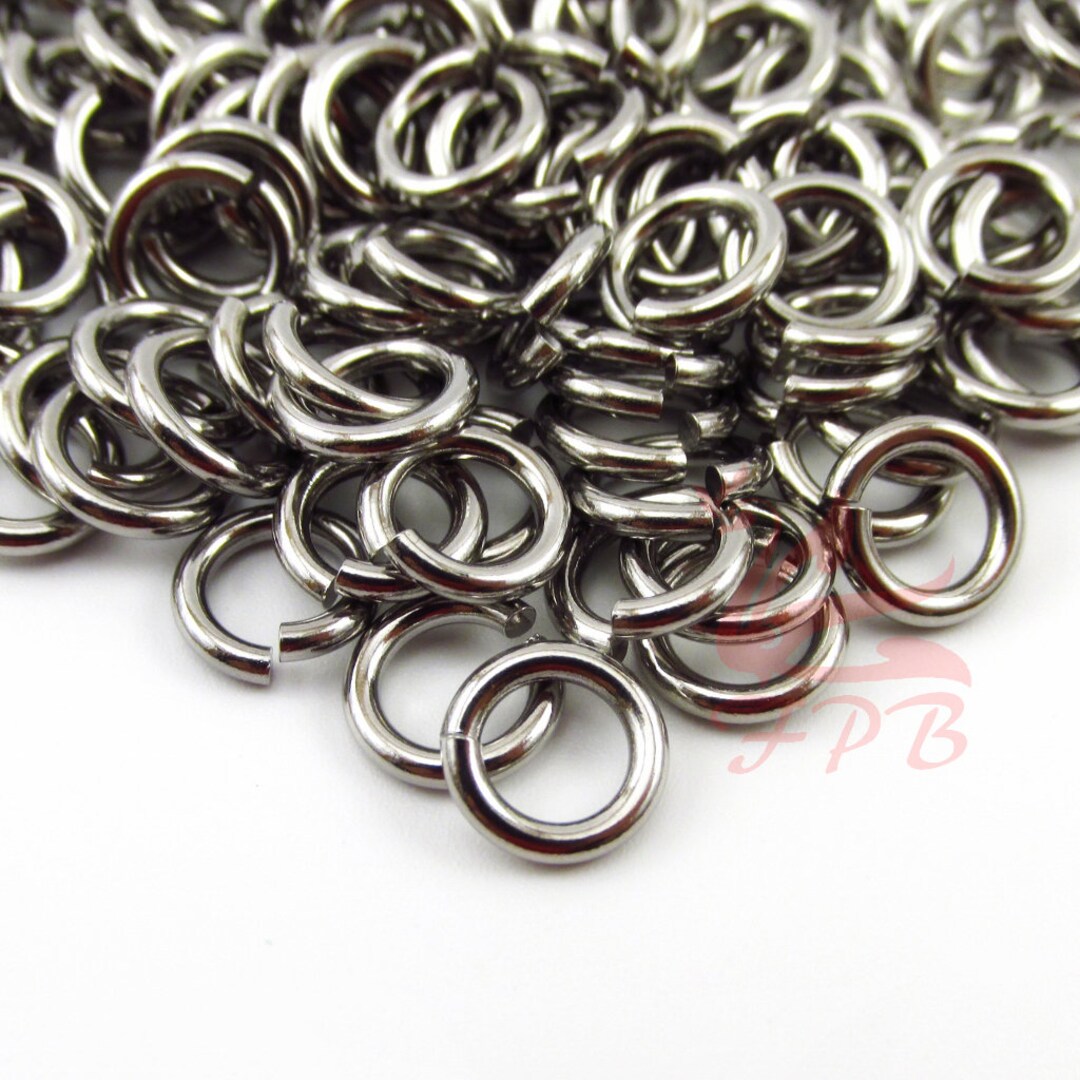 8mm Jump Rings - 50/100/200 Wholesale Stainless Steel 14 Gauge