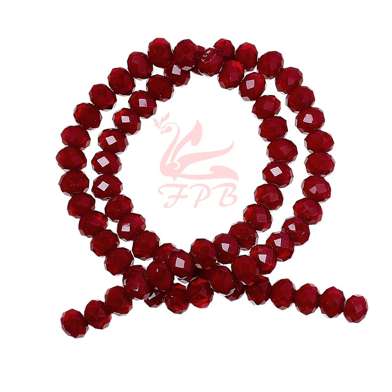20 Dark Red Glass Beads 8mm Wholesale Faceted Crystal Glass Etsy
