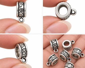 10 Ösen mit großem Loch (13 mm) für europäische DIY-Schmuckherstellung (EB005533)