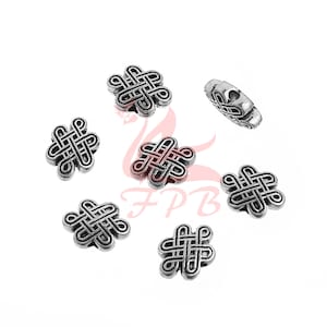 20 Celtic Knot Beads 10mm Wholesale Antiqued Silver Plated Spacer Beads SB0100535