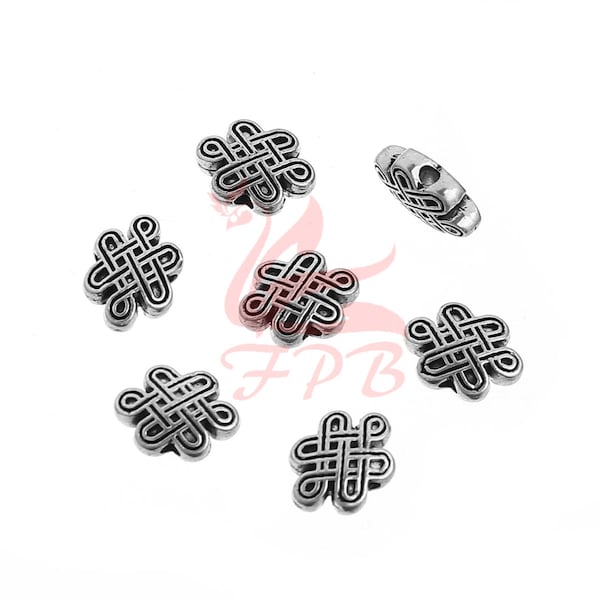 20 Celtic Knot Beads 10mm Wholesale Antiqued Silver Plated Spacer Beads SB0100535