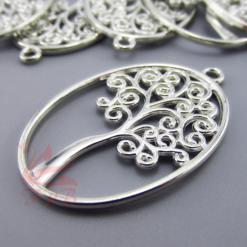 5 Tree of Life Charms 40mm Wholesale Gold Plated Tree Pendants ...