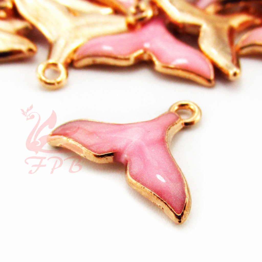 Mermaid Tail Colored Acrylic Charms Set - 4pcs Mermaid Tail Colored Acrylic Charms Set - 4pcs