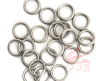 10 mm hoppringar - 20/50/100 Öppna hoppringar i rostfritt stål, 15 gauge, grossistpris F0129047