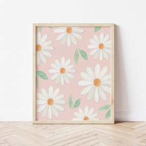 Daisy Nursery Print: Boho Floral Wall Art (Digital Download)