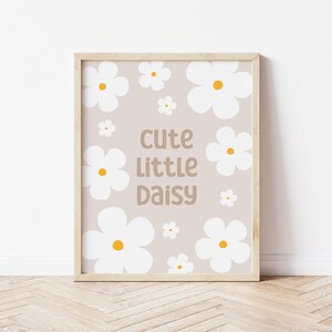 Daisy Nursery Print: Boho Girl Room Decor (Digital Download)