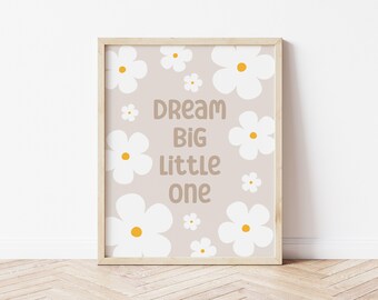 Daisy Nursery Print: Boho Floral Wall Art (Digital Download)