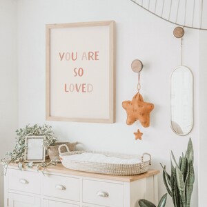 You Are so Loved Print for Kids' Room, Boho Nursery Wall Art Printable ...