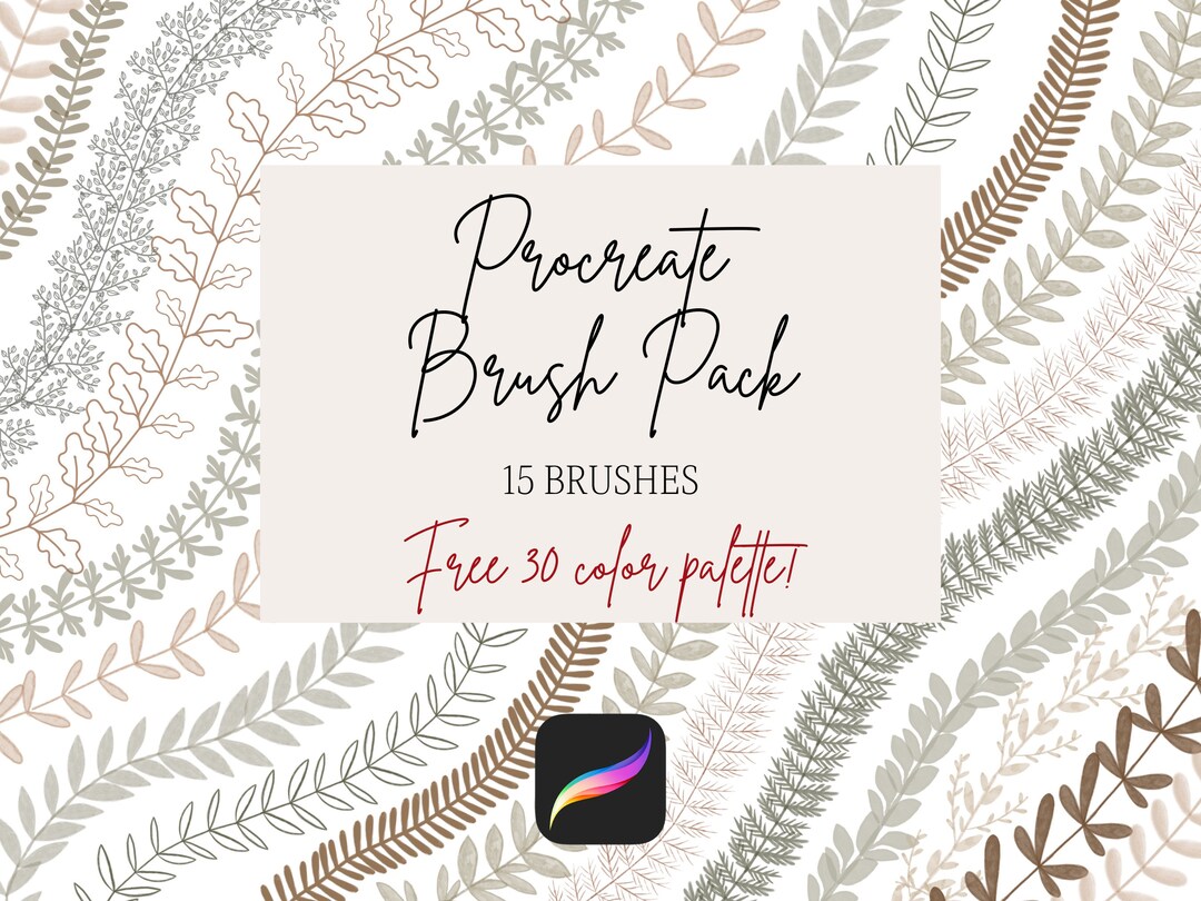 Procreate Wreath Brush, Procreate Leaf Brush, Procreate Bundle