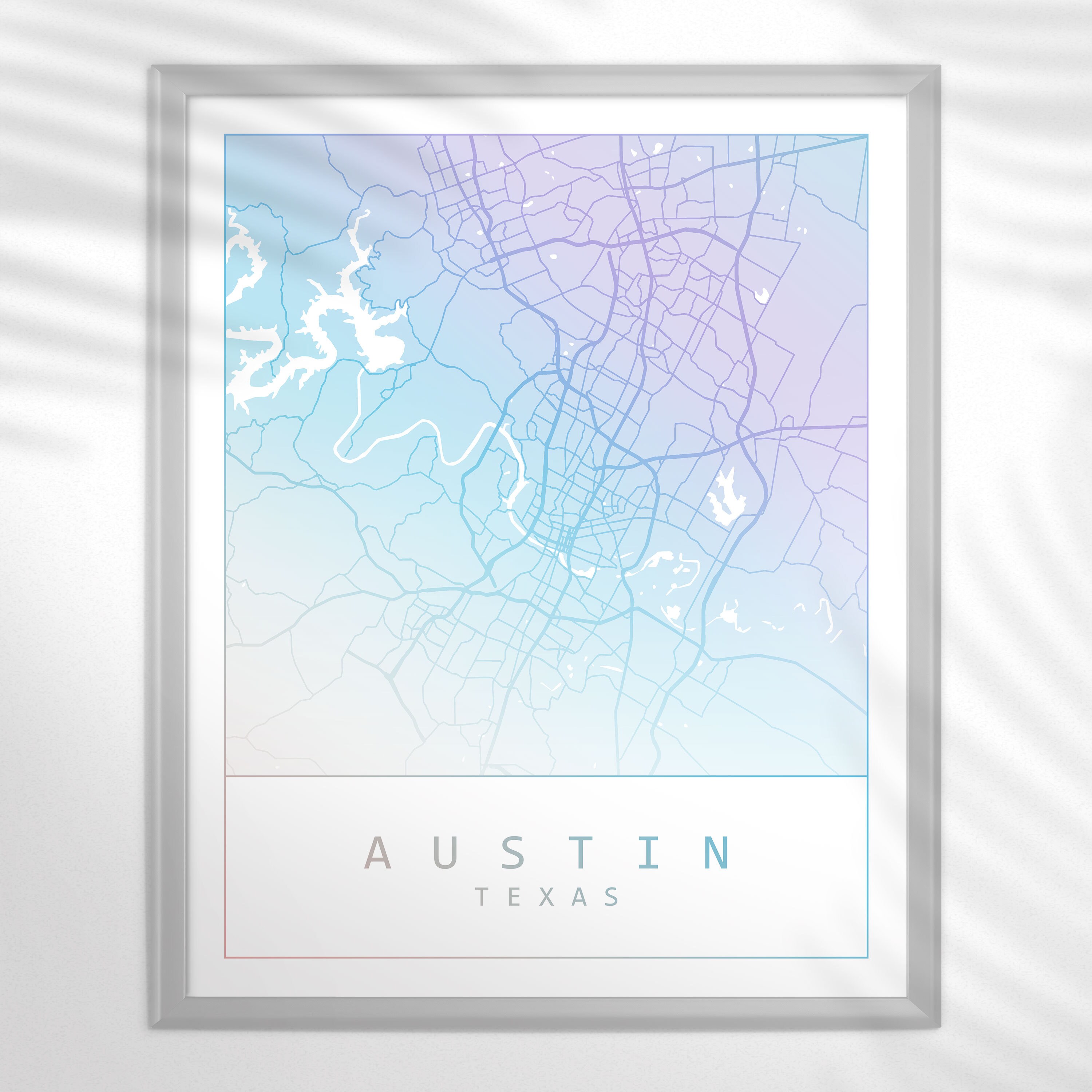 AUSTIN map digital download Austin map print Print of | Etsy