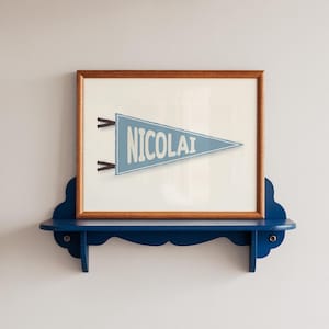Custom name print pennant, personalized pennant flag name, minimalist wall art, boy nursery wall art, custom name baby gift digital download