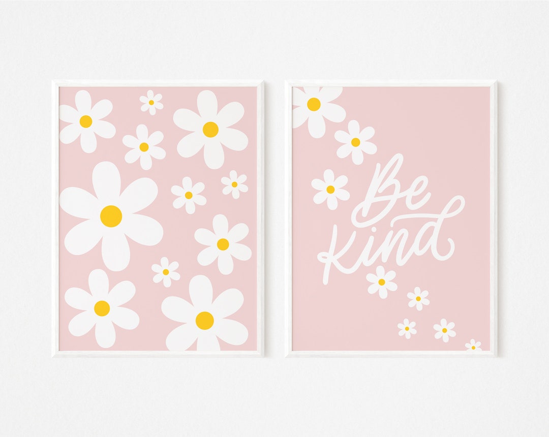 Pink Daisy Wall Art, Daisy Nursery Decor, Daisy Wall Decor, Daisy Wall