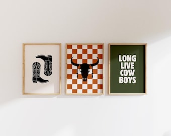 Cowboy Nursery Decor: Western Art Prints, Boys Room (Digital Download)