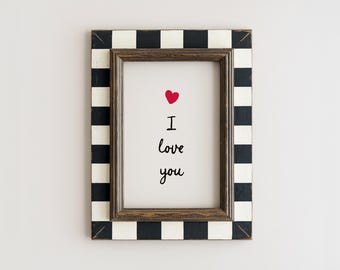 I Love You Nursery Print: Minimalist Kids Room Wall Art (Digital Download)