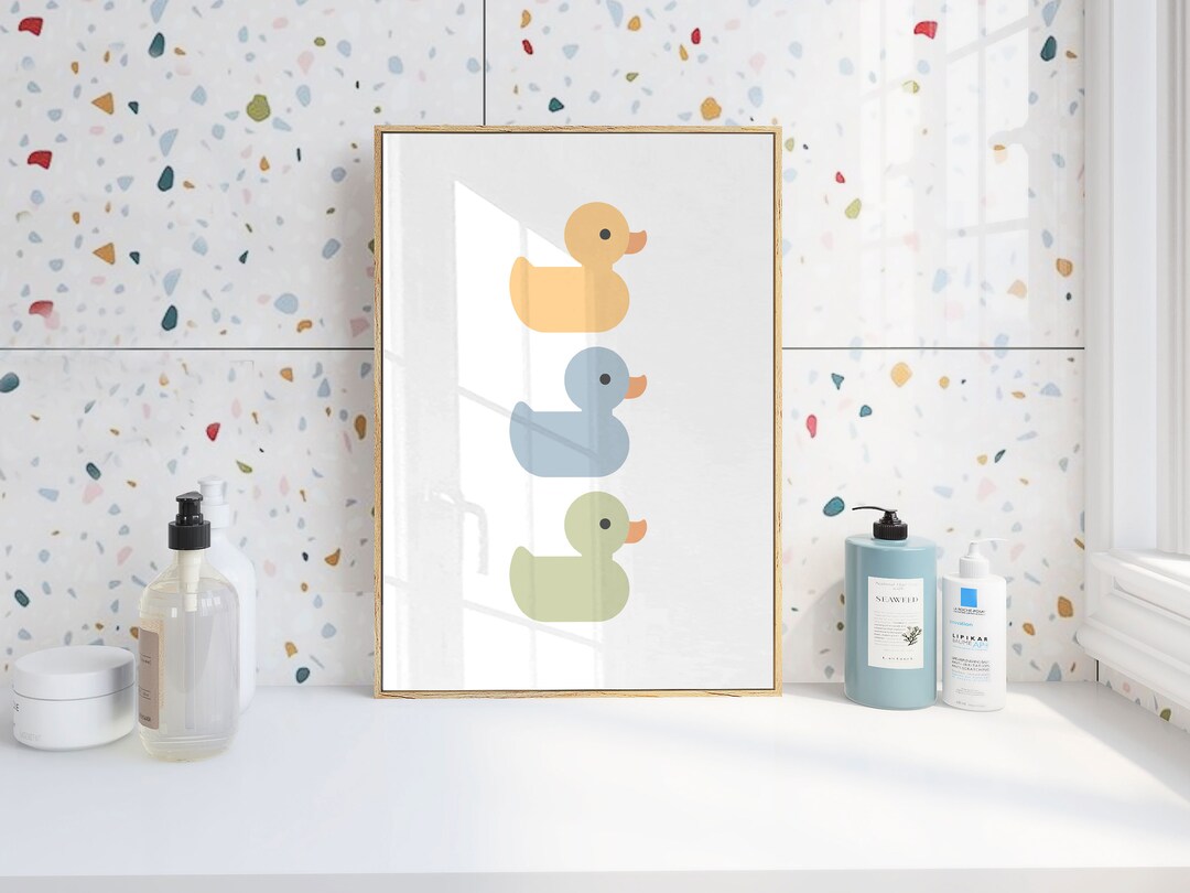 Three Ducks Print: Kids Bathroom Wall Art (digital Download) - Etsy