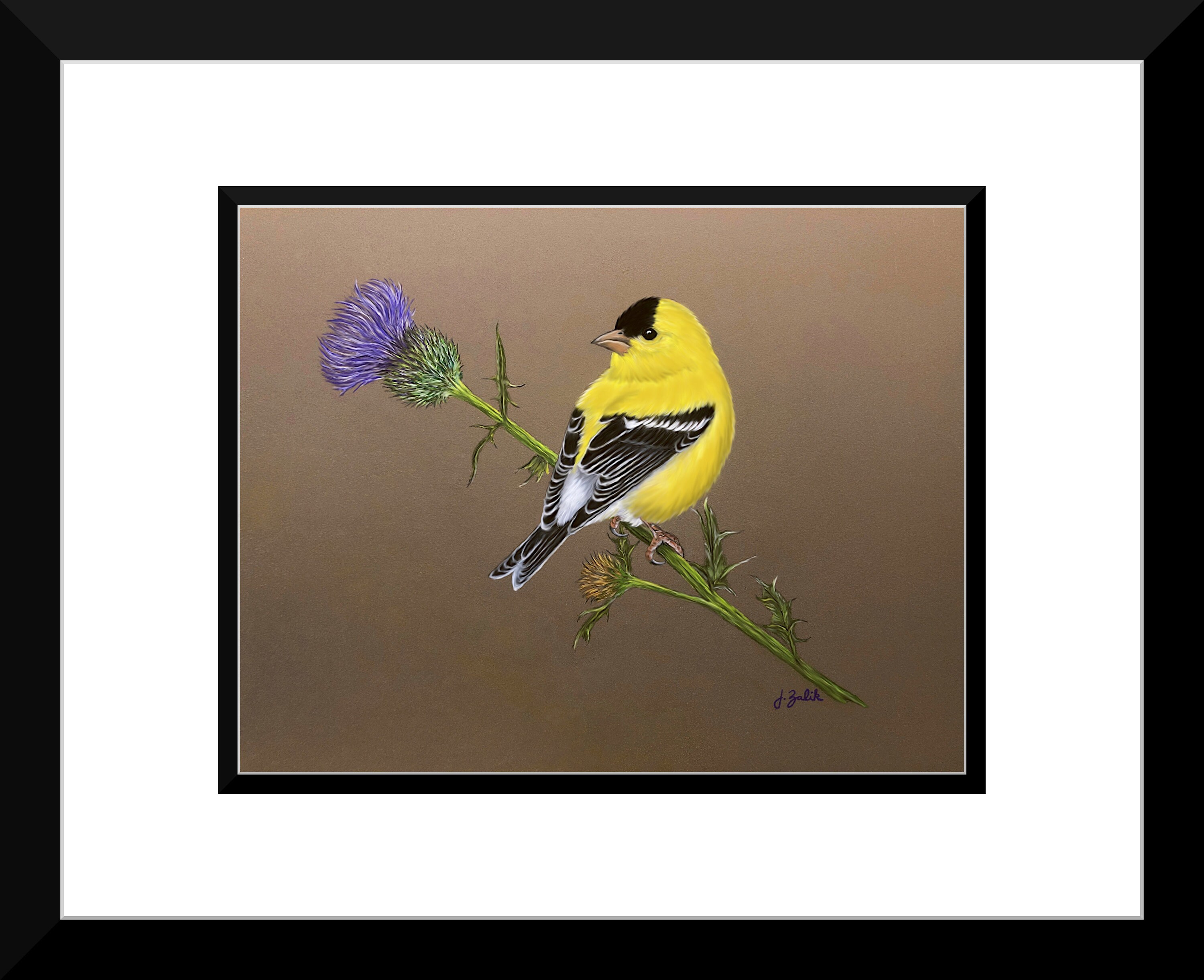 American Goldfinch Art Print, Bird Art, Goldfinch Painting, Home Decor