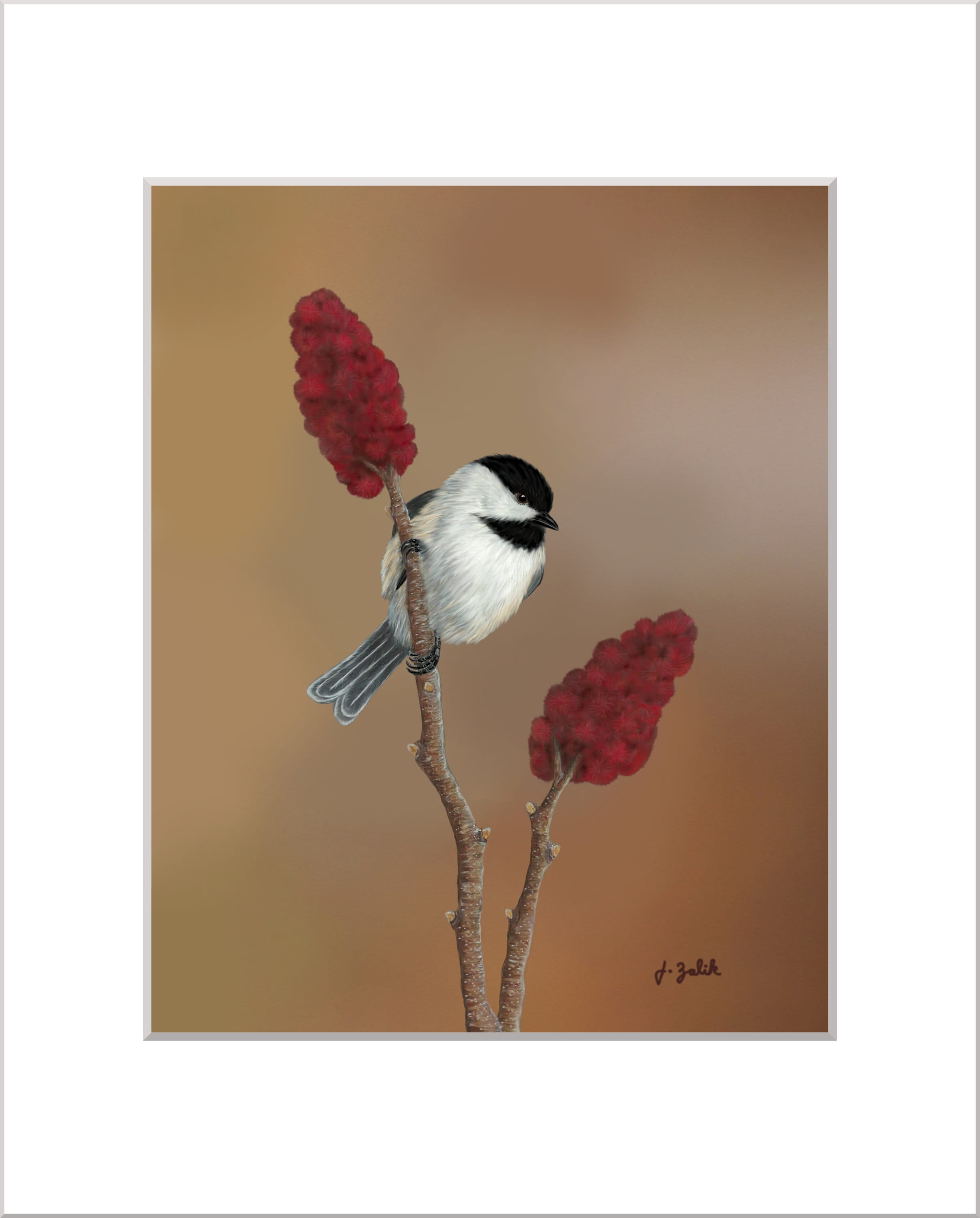 Black-capped Chickadee Art Print, Chickadee Painting, Home Decor, Wall ...