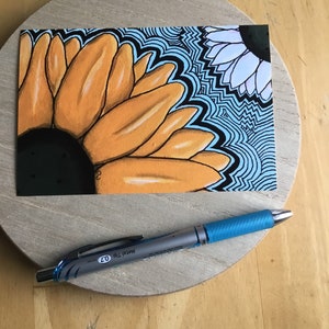 Print of Sunflower white and yellow