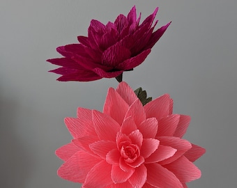 Downloadable Crepe Paper Dahlia Template/PDF Printable Download/DIY Paper Flower Template/Paper Dahlia Template/Paper Flower Tutorial