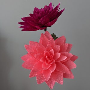 Modello scaricabile di dalia in carta crespa/PDF stampabile da scaricare/Modello fai da te per fiori di carta/Modello di dalia di carta/Tutorial per fiori di carta