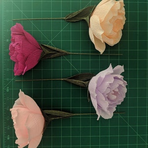 Downloadable Crepe Paper Peony Template/PDF Printable Download/DIY Paper Flower Template/Paper Peony Template/Paper Flower Tutorial image 5