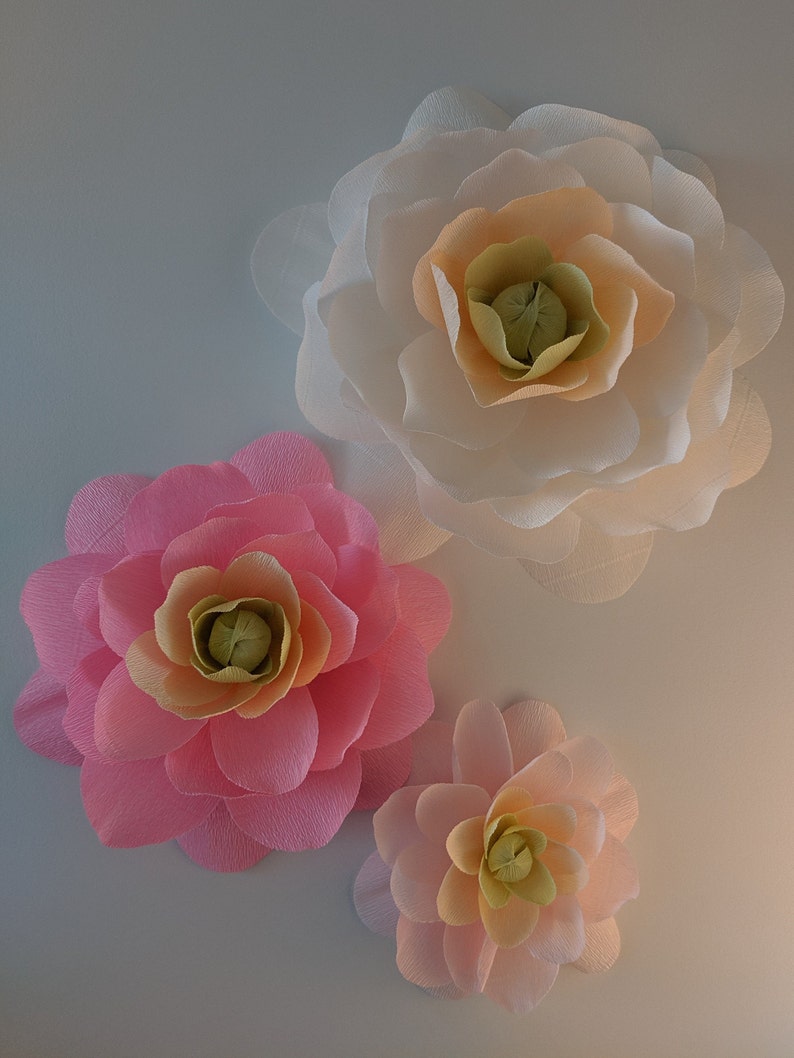 Diy Ranunculus Downloadable Wall Ranunculus Template/diy Crepe Paper Wall Flower/paper ...