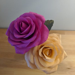 Downloadable Fine Crepe Paper Rose Template/pdf Printable Download/diy ...