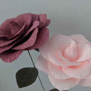 Downloadable Crepe Paper Rose Template/pdf Printable Download/diy Paper ...