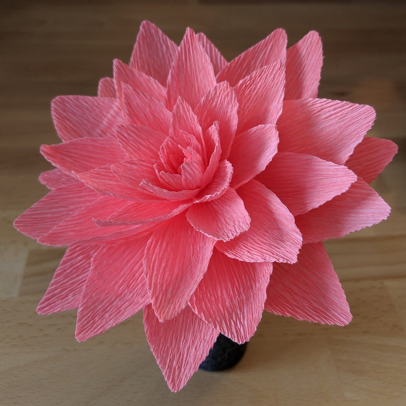 Downloadable Crepe Paper Dahlia Template/PDF Printable Download/DIY Paper Flower Template/Paper Dahlia Template/Paper Flower Tutorial image 7