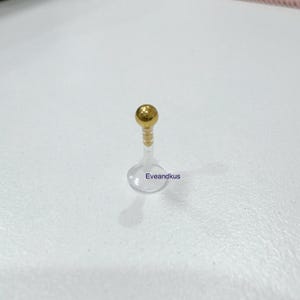 BIOFLEX Labret: 16g 3mm Surgical Steel Ball, Sensitive Skin Tragus Piercing