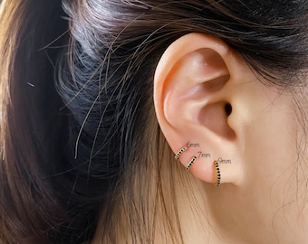 7mm hoop earrings best sale