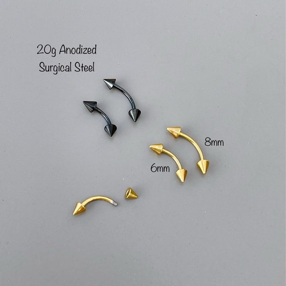 Gold IP Surgical Steel Multi Crystal Butterfly Ear Cartilage Barbell Gold IP Surgical Steel Multi Crystal Butterfly Ear Cartilage Barbell