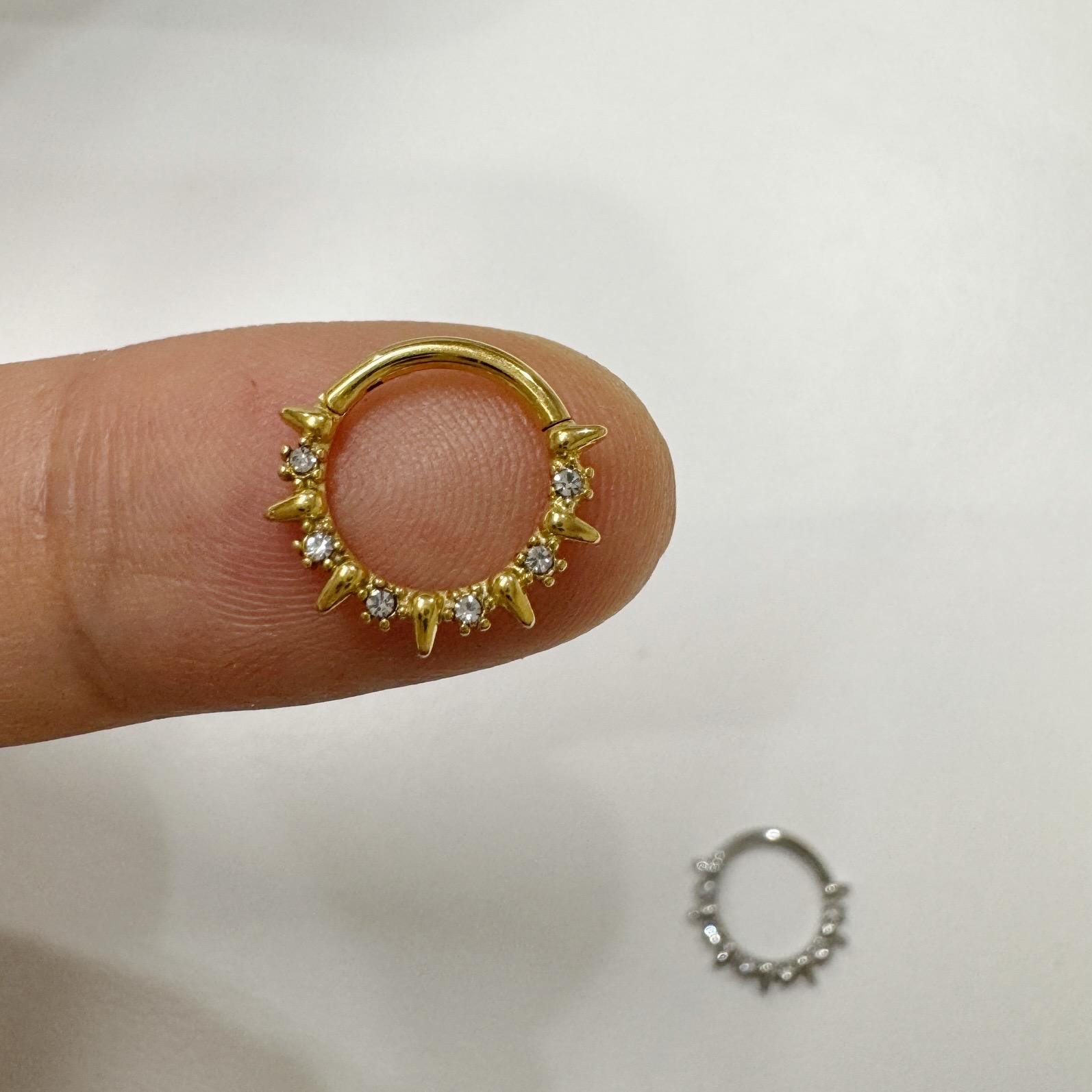 Sun Clicker, Daith, Septum Hoop 16g 8mm 10mm: 316L Surgical Steel