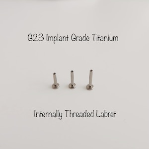 16g Labret Teil mit AuBengewinde 5 mm 6 mm 7 mm 8 mm 9 mm 10 mm 11 mm 12 mm ASTM F 136 Implant Grade Titanium Etsy